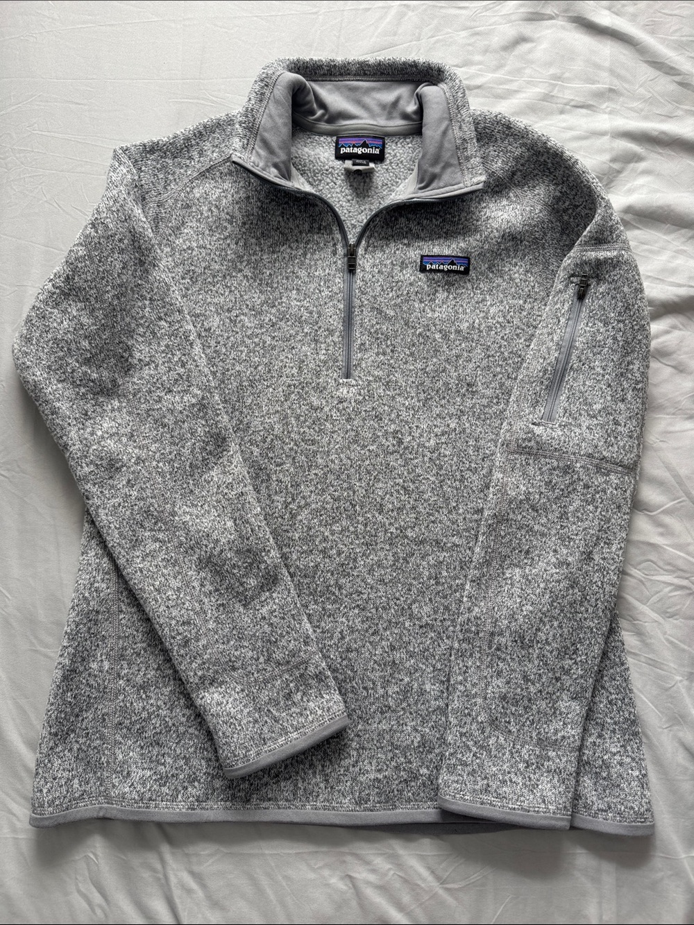 Patagonia Gray Heather Quarter-Zip Fleece Pullover